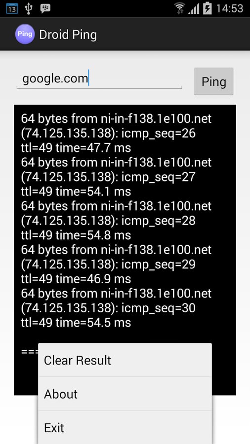 Droid Ping截图2