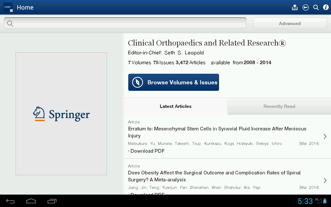 Clinical Orthopaedics Rel Res®截图3