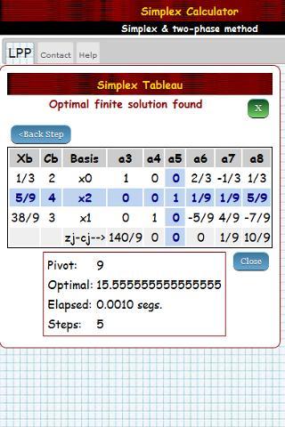 Simplex Algorithm Calculator截图4