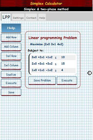 Simplex Algorithm Calculator截图1