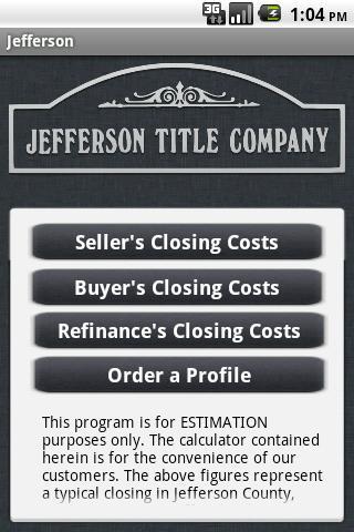 Jefferson Title Closing Costs截图2