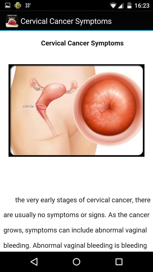 Cervical Cancer Symptoms截图1