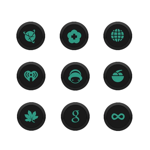 Cyan And Black Icon Pack截图1