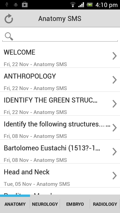 Anatomy SMS截图3