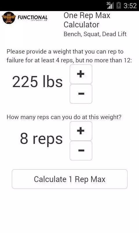 One Rep Max Calculator截图3