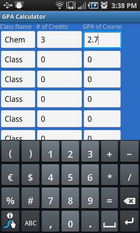 GPA Calculator截图2