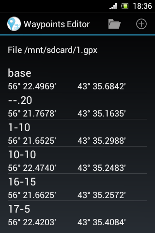 GPS Waypoints Editor截图1