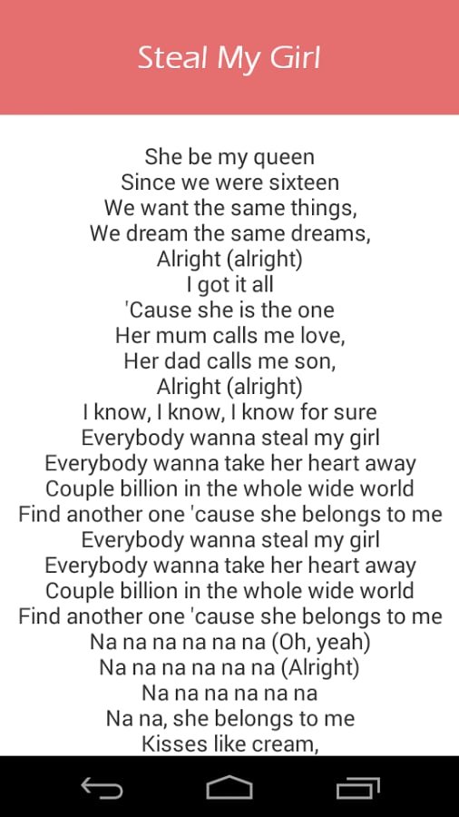 Lyrics: One Direction截图1