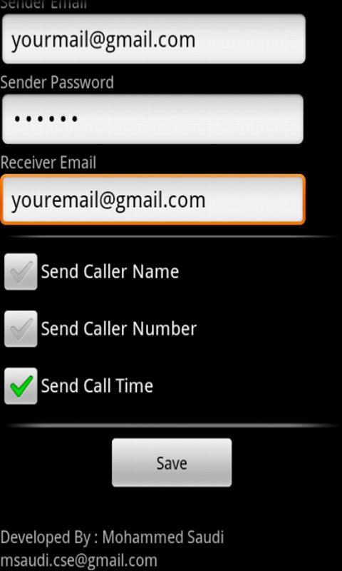 Call To Mail Notifier截图2