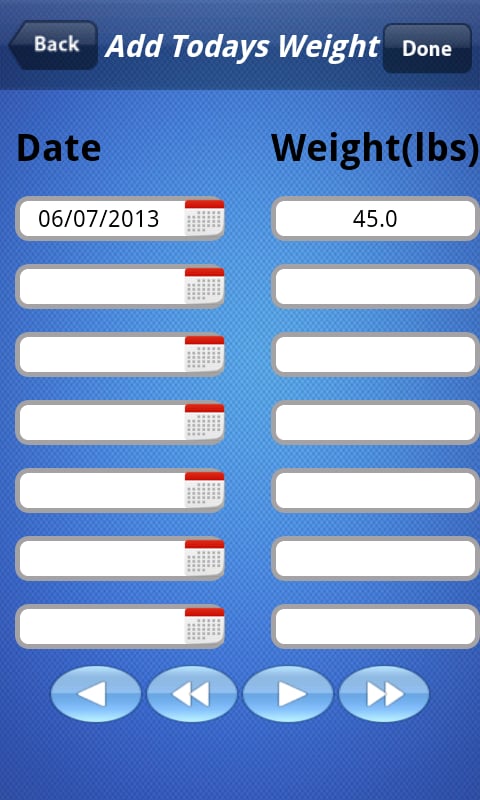 Weight Chart截图4