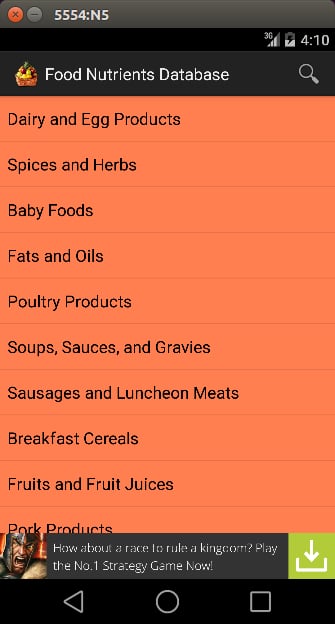 Food Nutrients Database截图2