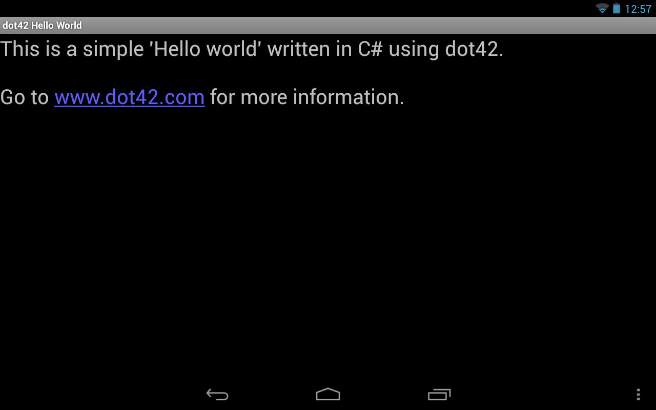 dot42 Hello World截图2