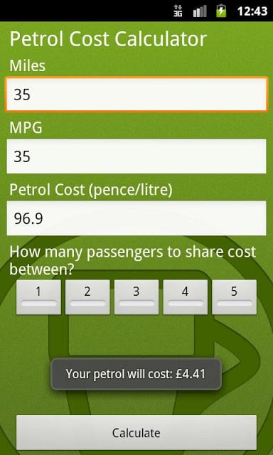 Gas/Petrol Price Calculator截图7