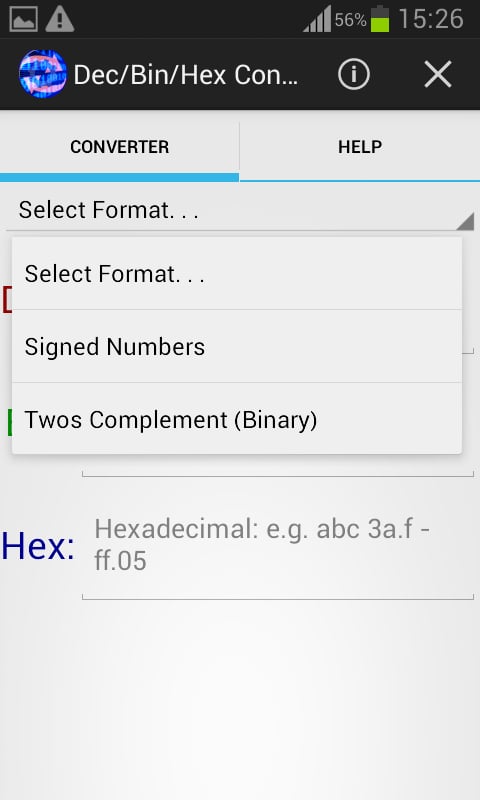 Binary Decimal Hex Conve...截图4