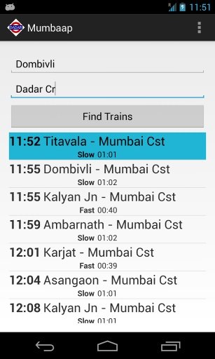 Mumbai Local Train Search截图4