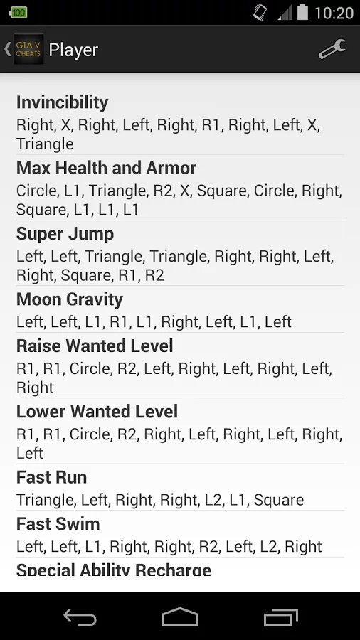 Cheats for GTA 5 (PS4 / ...截图1