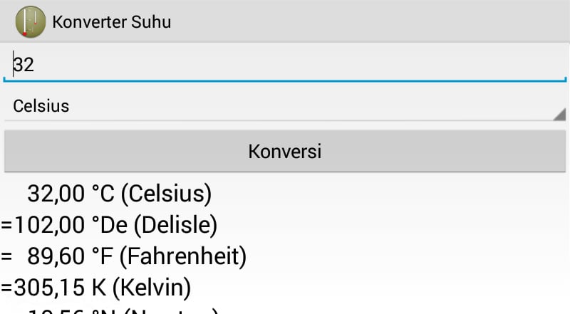 Konverter Suhu截图2