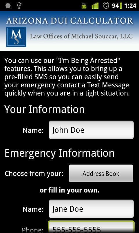 Arizona DUI Calculator截图6