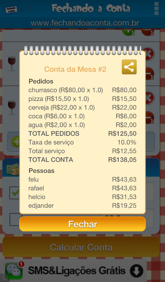 Fechando a Conta截图3