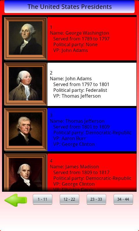 United States Presidents Games截图2