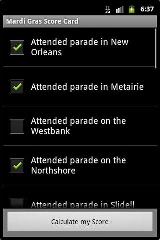 Mardi Gras Score Card截图1