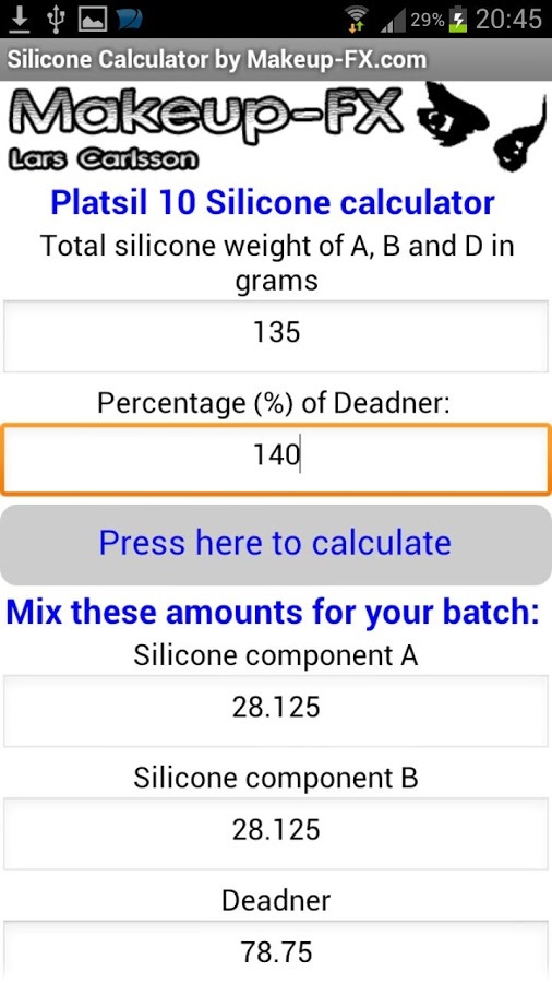 Silicone calculator截图4