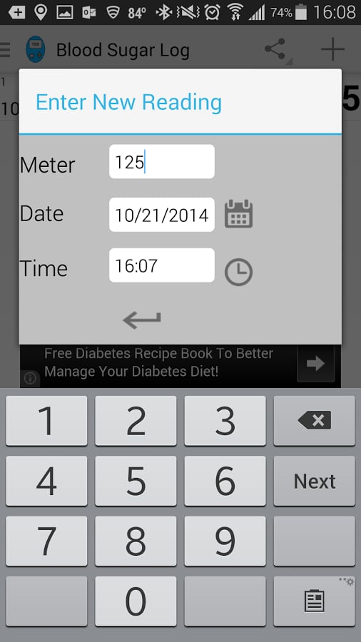 Blood Sugar Log截图2