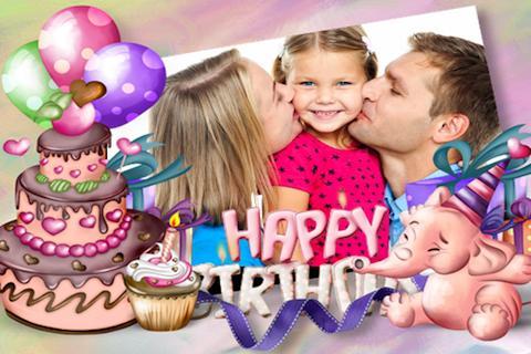 Birthday Photo Frame Camera截图2