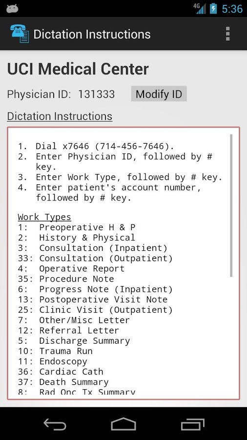 Dictation Instructions截图1