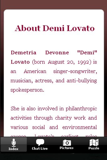 Demi Lovato Android App截图1