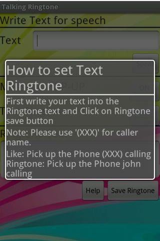 Talking Ringtone demo截图2