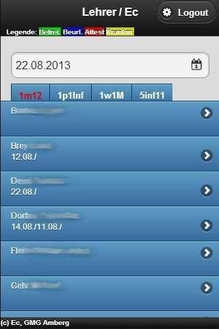 Absenzen GMG Amberg截图3