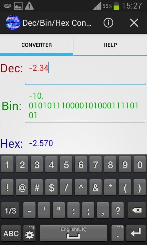 Binary Decimal Hex Conve...截图3