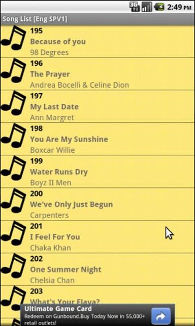 Song List [Eng SPV1]截图2