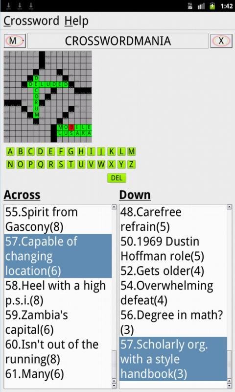 CrosswordMania for Galax...截图2