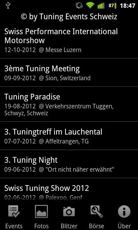 Tuning Events Schweiz截图1