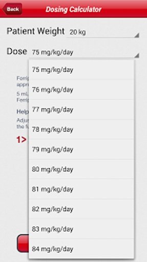 Ferriprox Dose Calc截图1