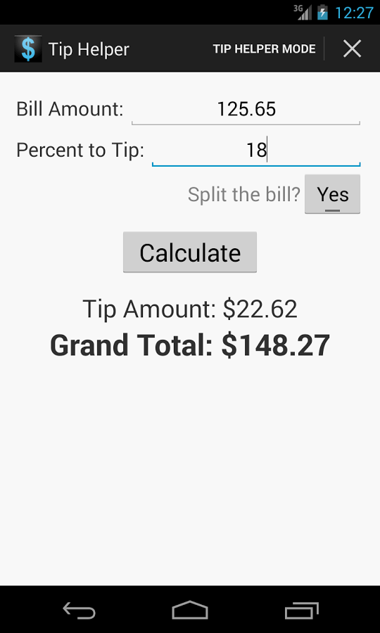 Tip Helper - Tip Calculator截图3