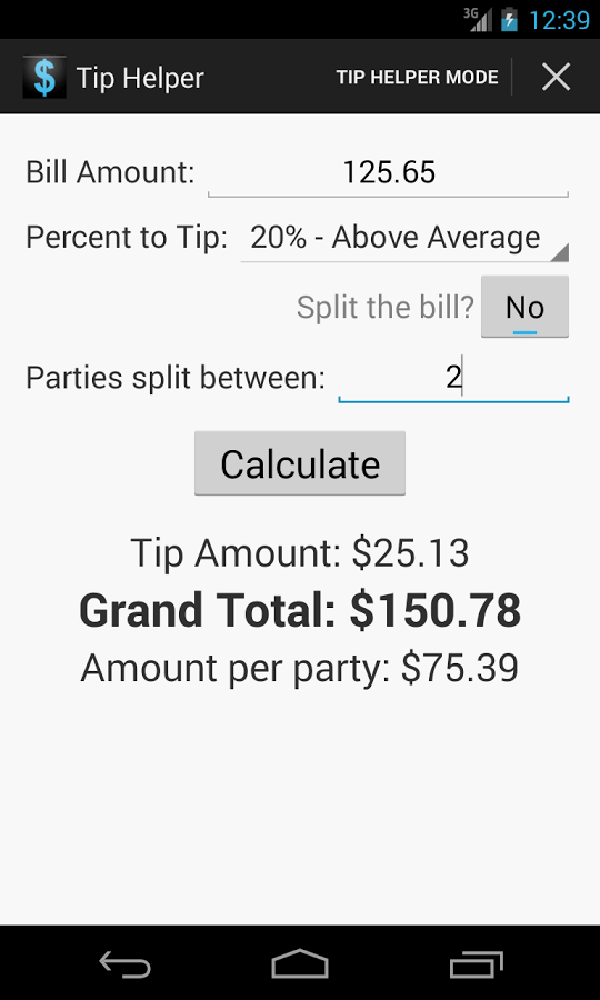 Tip Helper - Tip Calculator截图5