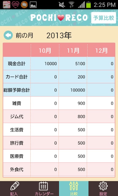 简单尽速收支簿【POCHI♥RECO】可爱快乐的节省＆存钱♪截图4