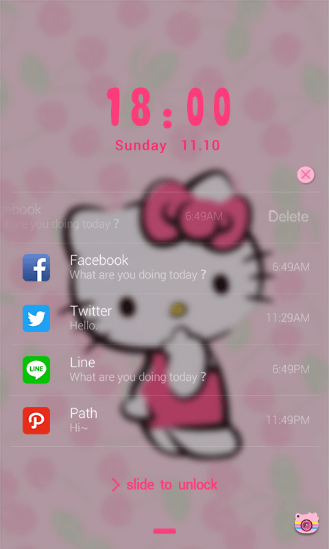 hello kitty 2-闪电锁屏主题截图4