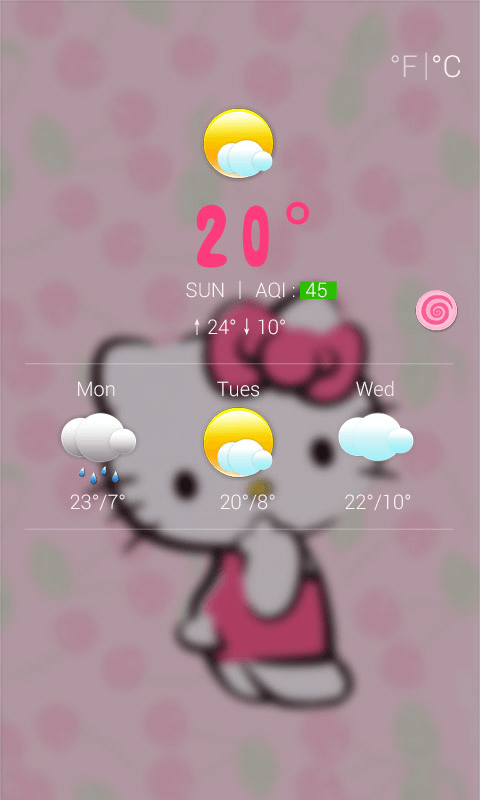 hello kitty 2-闪电锁屏主题截图3