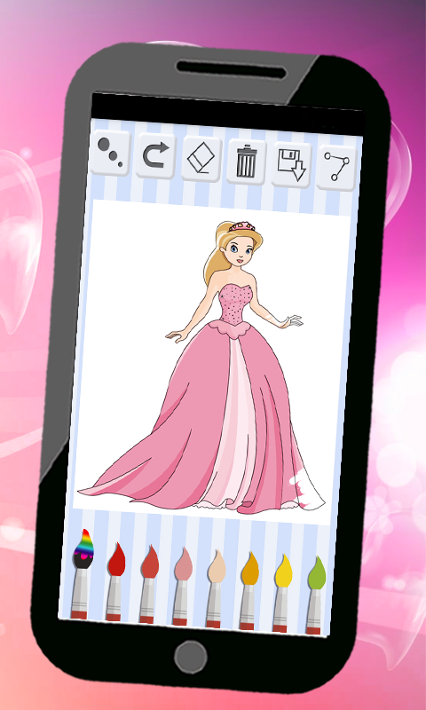 儿童公主涂色游戏截图2