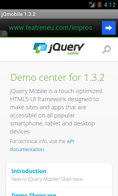 jQuery mobile 1.3.0 Demo...截图1