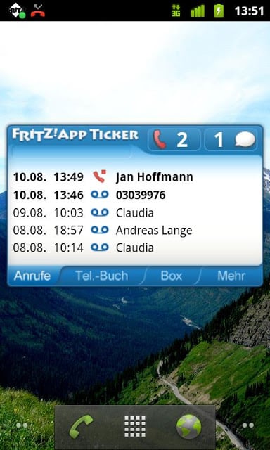 FRITZ!App Ticker Widget截图2