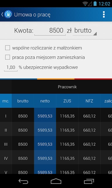 Kalkulator płac - Brutto...截图1