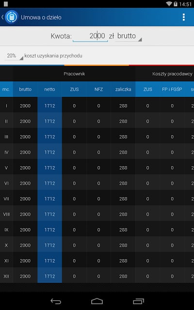 Kalkulator płac - Brutto...截图2