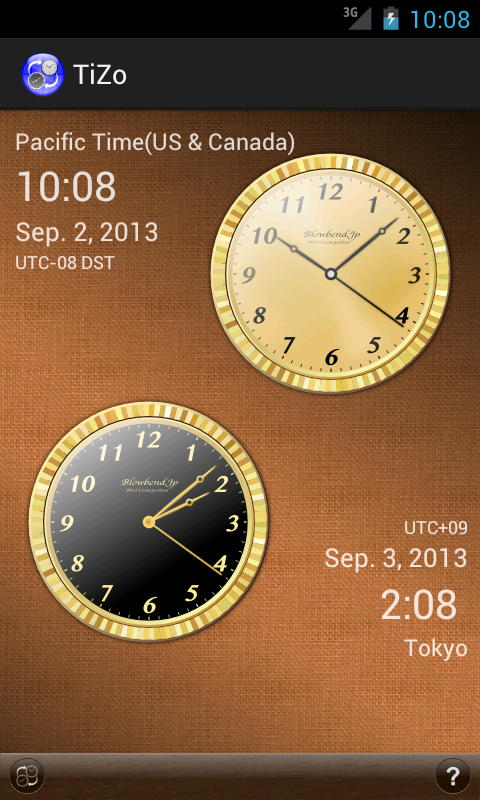 TiZo(world time clock)截图2