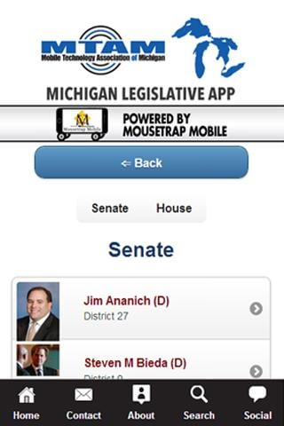 MTAM Michigan Legislative App截图4