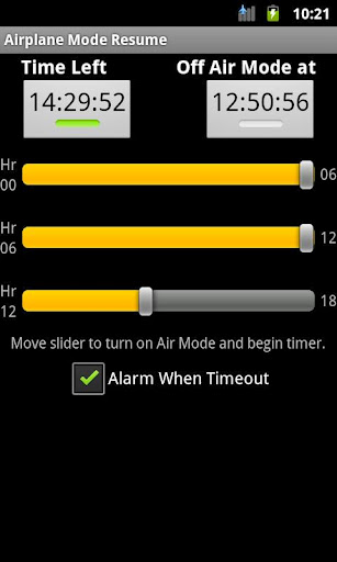 Airplane Mode Resume Timout截图2